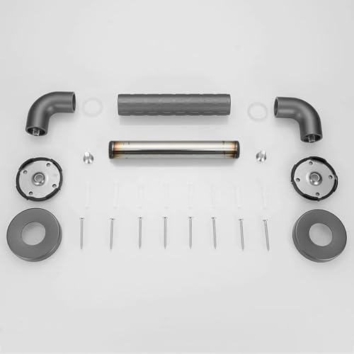Barra di sostegno per doccia resistente e antiscivolo, in acciaio inox 304, maniglia di sicurezza a parete per anziani e anziani (48,3 cm), assistenza agli infortuni, colore grigio