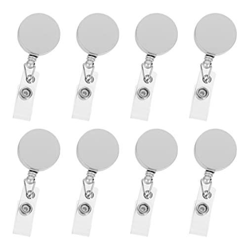 Clips d'insigne rétractables en argent et alliage de zinc durable pour professionnels