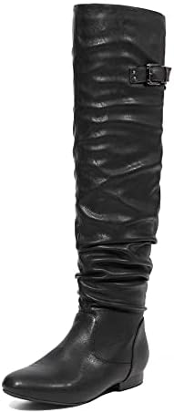 DREAM PAIRS Women's Suede Over The Knee Thigh High Winter Boots
