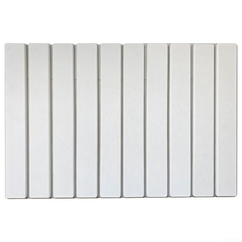 Alfombrilla de secado de platos de piedra grande para encimera de cocina 60 x 39 cm, secado rápido, absorbente de tierra de diatomeas, resistente al calor (blanco)