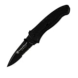 SMITH & WESSON Small S.W.A.T. SWATB 5.8in S.S. Assisted Opening Knife with 2.5in Serrated Drop Point Blade and Aluminum Handle for Tactical, Survival and EDC