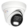 Anpviz 4K PoE IP Camera Outdoor, 8MP Smart Dual Light Turret Camera, Human/Vehicle Detection, 2.8mm Lens Wide Angle, Full Metal Housing, Built-in Mic, 120dB WDR, IP67 Waterproof, No Adapter