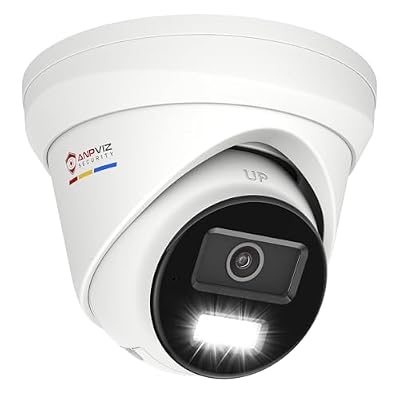 Anpviz 4K PoE IP Camera Outdoor, 8MP Smart Dual Light Turret Camera, Human/Vehicle Detection, 2.8mm Lens Wide Angle, Full Metal Housing, Built-in Mic, 120dB WDR, IP67 Waterproof, No Adapter