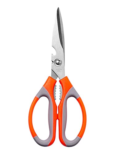Stainless Steel Multifunction Kitchen Scissors Shears High Visibility Nut Cracker Bottle Opener #TOP29