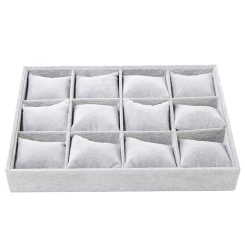 時計収納スタンド 12 スロット時計ホルダー枕付き腕時計プレゼンテーションケース彼女の時計ケースのための柔らかい内部枕付き