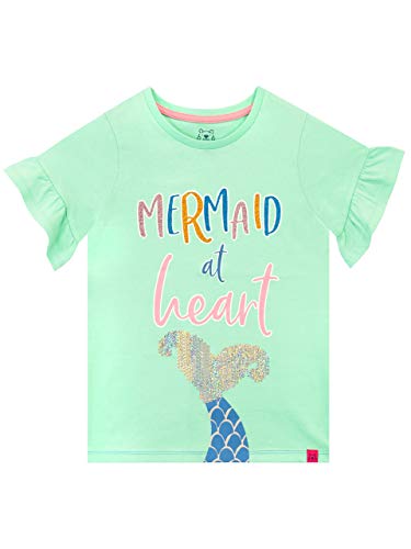 Harry Bear Camiseta de Manga Corta para niñas Sirena Verde 8-9 Años