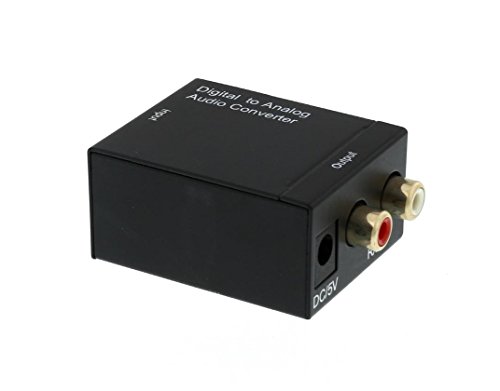 DigiSun AU263C Digital to Analog Converter ,Support Coaxial SPDIF/Toslink Input and RCA R/L Audio Output