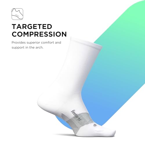 Image of Feetures Elite Ultra Light Cushion Mini Crew Sock - Sport Sock with Targeted Compression