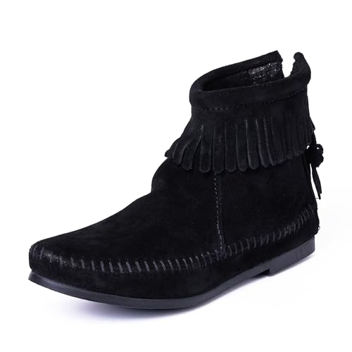 Minnetonka Bottines chaussures souples femme style bohème en daim