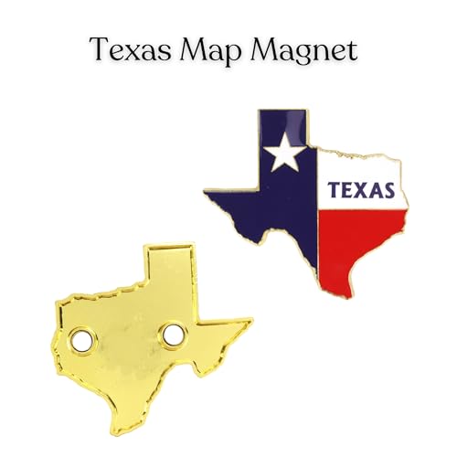 Imán de metal con mapa de Texas 3.2 x 3 pulgadas miniatura 4