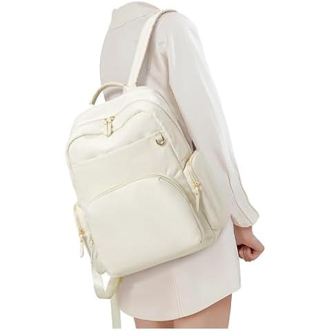 wepadre Small Laptop Backpack For Women Work Backpack With Laptop Compartment Casual Daypack Backpacks Womens Backpack For Work Lightweight Fashion Backpack Commuter Backpack Beige Cover