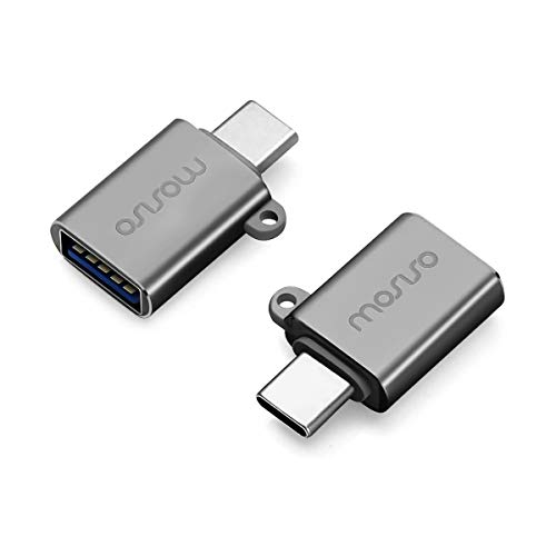 MOSISO USB C to USB Adapter 2 Pack, USB Type-C to USB Connector, Thunderbolt 3 to USB 3.0 Converter OTG Compatible with MacBook Pro 2020-2016/MacBook Air 2020-2018/iPad/More Type-C Devices, Space Gray