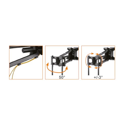 Support mural motorisé myWall HP60L avec télécommande pour écran 37" à 70" orientable