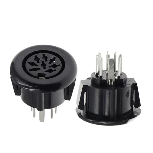 Conector Din 8 pines hembra vertical de 110V para proyectos electrónicos 3