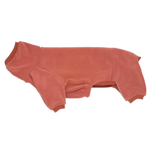 Rollkragenpullover für Dackel-Hunde – Warme Winterkleidung für Dackel, Winteroutfit für Teckel (Rot, M)