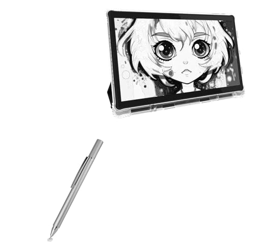 BoxWave Stylus Pen Compatible with Simbans PicassoTab X14 (14.1 in) - FineTouch Capacitive Stylus, Super Precise Stylus Pen - Metallic Silver