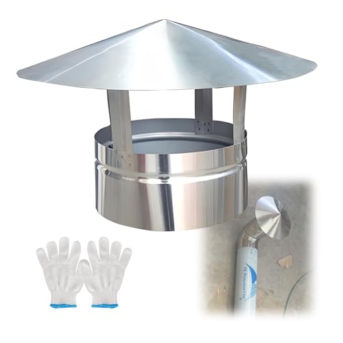 Caperuza de ventilación antipájaros de acero inoxidable con escudo de 30 cm 2