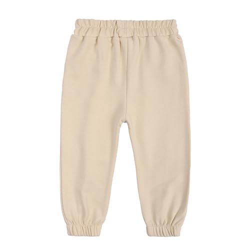 Boys Girls Pull On Jogger Pants Kids Solid Color Baggy Causal Sweatpants Fleece Lined Causal Active Trousers3