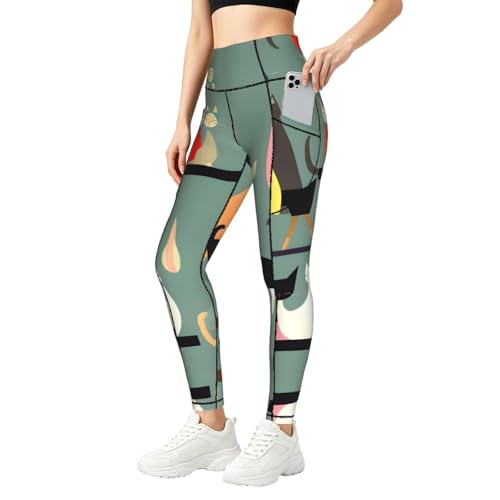 Pantalones de yoga para correr y entrenar con motivos de gatos