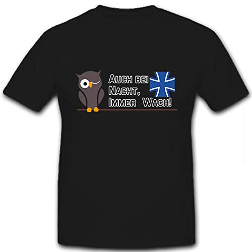 T-shirt chouette de la Bundeswehr slogan allemand noir grande taille XXXXL