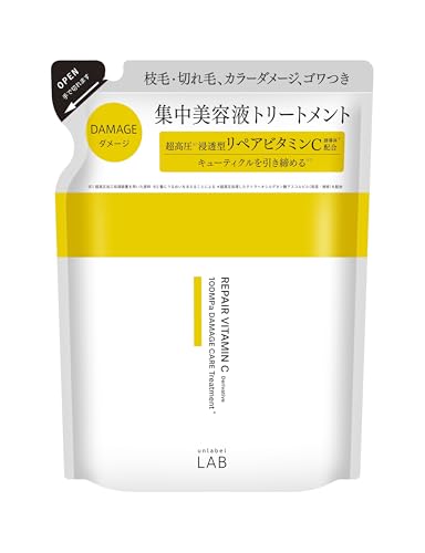 アンレーベル unlabel ラボ V リペア ヘアトリートメント(詰替え) 310mL 日本製 ヘアケア ビタミンC誘導体 美容液トリートメント 集中ケア 保湿 ダメージ補修 ツヤ髪 キューティクル保護