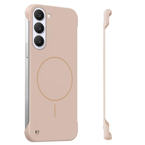 Coque mince Samsung S23 dorée idéale pour la recharge sans fil en voyage