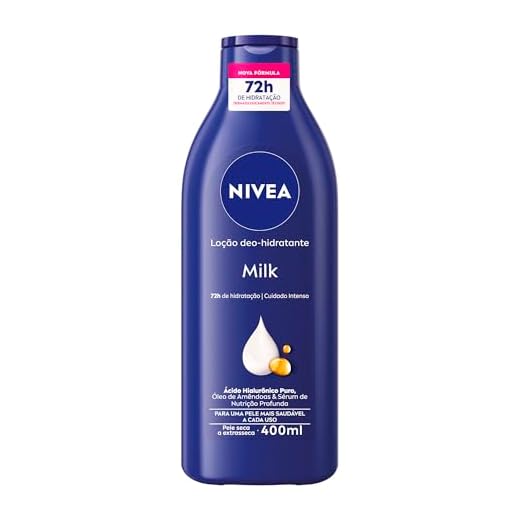 NIVEA Hidratante Corporal Milk Pele Seca - Nutrição intensa para pele seca a extrasseca, com fórmula cremosa que deixa a pele macia, cheirosa e hidratada por 48h - 400ml