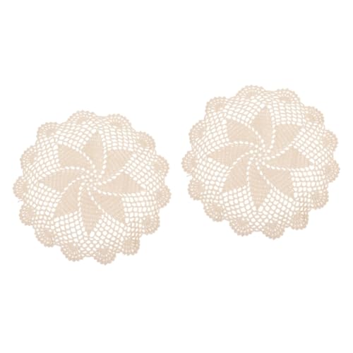 Alipis Mantel Rústico De Crochet Almohadilla De Mesa Decorativa para Hogar y Boda