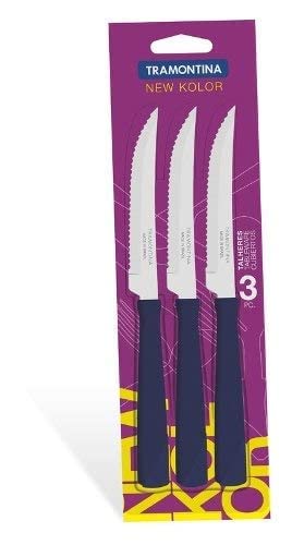 Conjunto de Facas para Churrasco Tramontina New Kolor com Lâminas em Aço Inox e Cabos de Polipropile