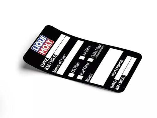decal arts 100 PIEZAS Adhesivos recordatorios de cambio de aceite y mantenimiento del automóvil, impermeables/resistentes a rasgaduras - Etiquetas adhesivas Cada una mide 85mmX50mm.