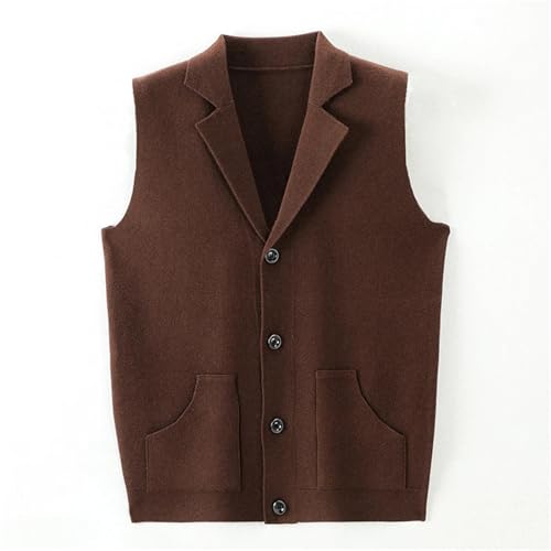 Men's Sweater Vest Fashion V-Neck Business Sleeveless Knitted Button Cardigan Vest4
