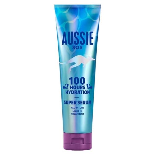 Aussie SOS Super Serum All In One Leave-In Treatment 160 ml, 100 Godzin Nawilżanie Do Włosów Suchych I Zestresowanych. Natychmiast Nawilża I Rozplątywa, Zapobiega Otwartym Końcówkom I Zwiększa Połysk