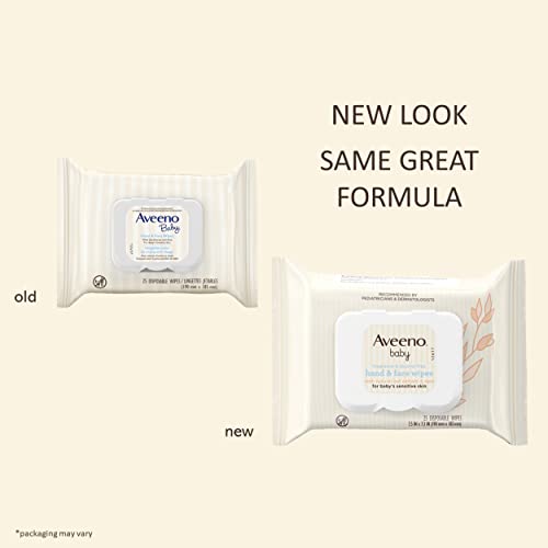 Aveeno Baby Fragrance Free Hand & Face Wipes with Oat Extract & Aloe, Cleansing & Moisturizing Baby Wipes for Sensitive Skin, Sulfate-, Alcohol-, & Paraben-Free, Hypoallergenic, 25 ct - Image 4
