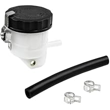 Motorcycle Brake Fluid Reservoir Cup Compatible with Kawasaki Ninja ZX6R ZX10R Suzuki GSXR1000 Tank Fluid Cup with Rubber Tube Aftermarket Parts Accessories