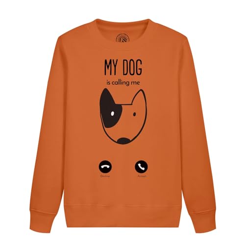 Sweat enfant mon chien m'appelle idéal pour les balades en forêt et le jeu en plein air