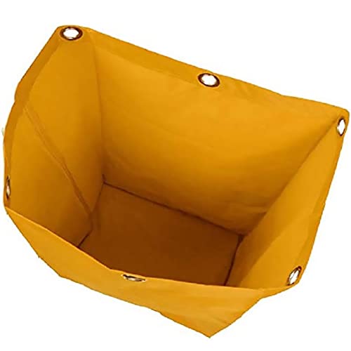 Image of Replacement Janitorial Cart Bag, High Capacity Waterproof Thickened Housekeeping Commercial Janitorial Cleaning Cart Bag with 6 Brass Grommets - 25 Gallon (Black)