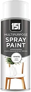 Unknown1 151 Multipurpose White Satin Spray Paint - Multi-Surface Paint for Metal, Plastic, Brick, Wood, and Paper - Spray Paint For Interior and Exterior Use - 400ml (Pack of 1)