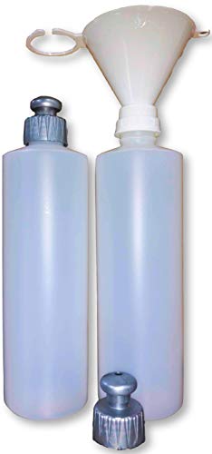 2 Pack Refillable 16 Ounce HDPE Squeeze Bottles With Push/Pull Button Top Dispenser