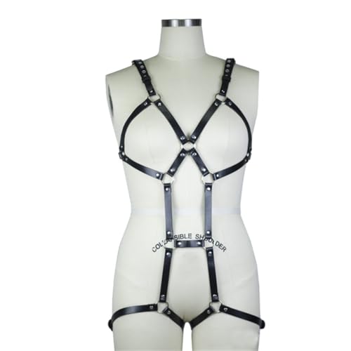 WUUDOA Harness Damen Oberkörper, Sexy Outfit für Damen für Sex, Bondage Fesseln für Frau, Fetisch Dessous, Sexy Outfit Dessous für Sex, Body Harness, Erotische Frauen 9