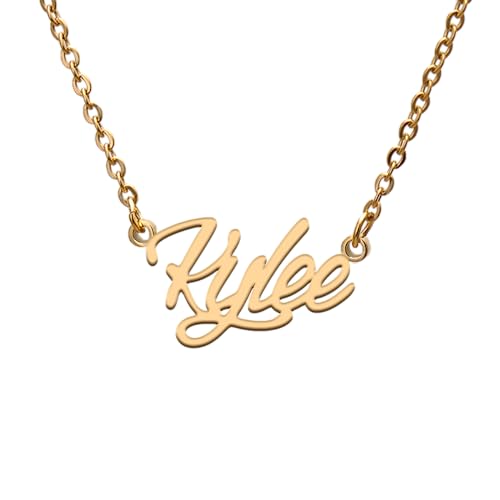 Kylee Name Tag Necklaces for Her His Friends Familys Relationship Memory Jewelry Gift