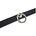 Gletscherlicht Halsband mit O-Ring 20mm, Lederhalsband mit Ring der O aus schwarzem Leder, Gothic SM Sub Bottom Halsband, Modeschmuck