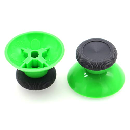 Image of Deal4GO 2-Pack OEM Thumbsticks Concave Analog Replacement for Xbox one Controller Rubber Joysticks (Green & Grey)