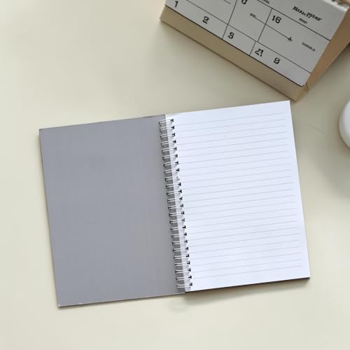 Image of INNAXA A5 College Ruled Notebook - 4 Pastel Color Pastel Pink,White,Grey,Green - 60 Sheets (120 Pages) per Notebook - Premium Ruled Lined Journal Set for Office, College, and Professional Note-Taking (Pack-4)