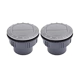 Gris bdzxvhme 2 Salidas de ventilación de 60 mm for salpicadero de Coche, RV, ATV, Deflector de Aire Acondicionado Universal A1176 (Gris)(Gray)