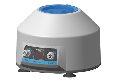 PRP Zentrifuge, 6 * 15ml, 4000RPM 1953xg, RCF Tragbare Zentrifuge Labor with 1-99min Timer, Transparent Lid & LED, für 5/7/10ml Zentrifugenröhrchen, Geräuscharm, für Plasma, Blut, medizinische Praxis