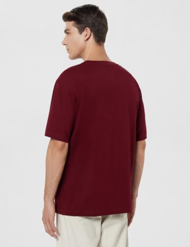 Image of Veirdo 100% Pure Cotton Drop Shoulder Oversized Baggy Fit Half Sleeve Plain Solid Round Neck Multicolor T-Shirt Combo for Men (Pack of 3) (Sizes S-2XL)