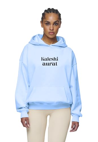 Image of Besick Cotton Warm Hooded Neck Pullover Calm Aadmi Kaleshi Aurat Printed Couple Hoodies