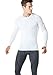 TSLA Men's Thermal Long Sleeve Compression Shirts, Athletic Base Layer Top, Winter Gear Running T-Shirt, Thermal Athletic White, X-Large