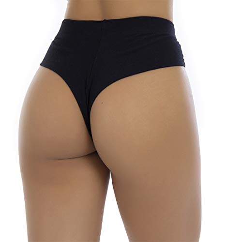 Kit com 10 Calcinhas Cintura Alta Fio Duplo Algodão Lingerie