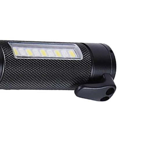 Image of MZ M987 Car Emergency Flashlight with Safety Hammer & Seatbelt Cutter,80W + 30W COB Zoomable LED Torch,5 Light Modes,700ft Long Range,Rechargeable via Type-C, IPX4 Waterproof - Black